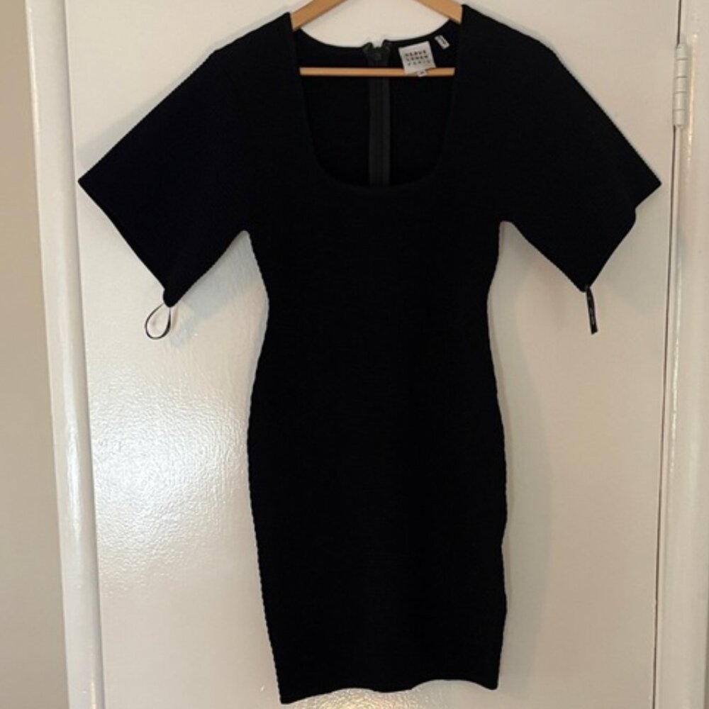 Herve Leger Elegant Compression Black Dress